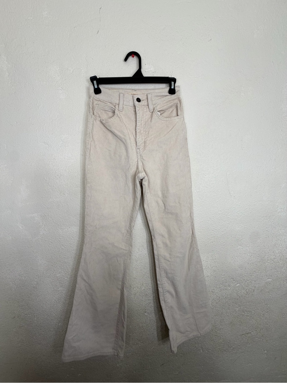 Levi's Premium 70s High Flare Corduroy Jeans Ivory Cream 24
